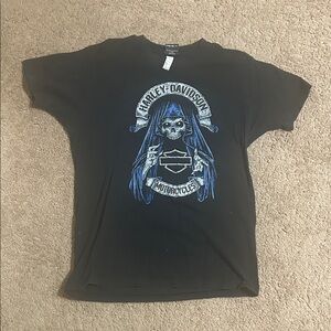 Harley-Davidson Kids Black and Blue Skull T-Shirt